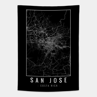 San Jose Costa Rica Minimalist Map Tapestry