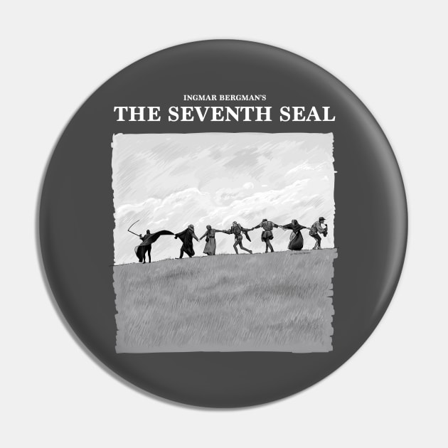 The Seventh Seal Illustration with Title Pin by burrotees