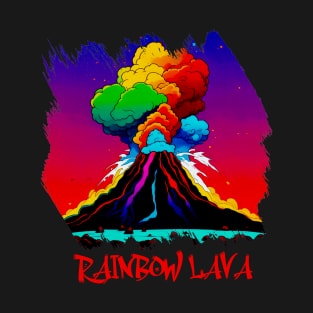 Rainbow Lava Cannabis Weed Strain Design T-Shirt