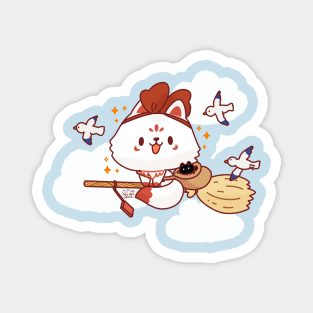 Kitsune Fox Witch Magnet