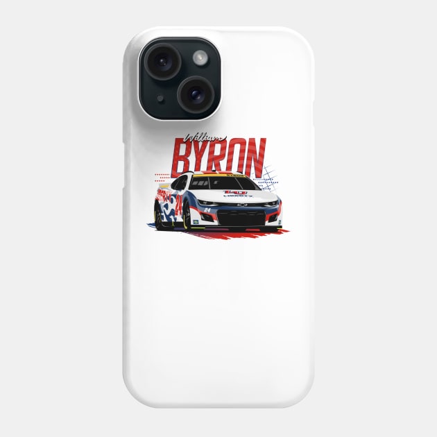 William Byron Playoffs Phone Case by stevenmsparks