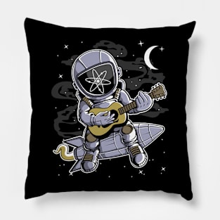 Astronaut Guitar Cosmos ATOM Coin To The Moon Crypto Token Cryptocurrency Blockchain Wallet Birthday Gift For Men Women Kids Pillow