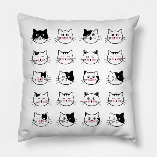 Emotional Cat Face Pillow