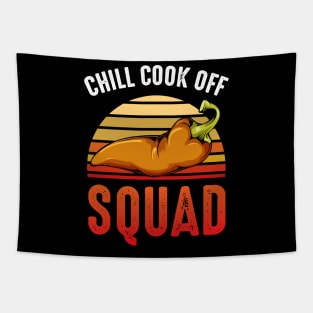 Chili Cook Off Squad - Retro Style Chili Pepper Vintage Tapestry