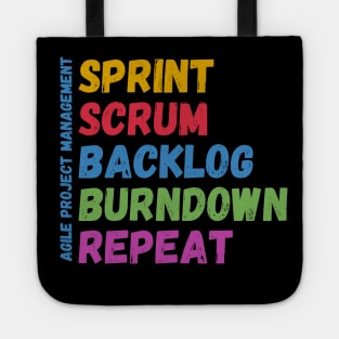 Sprint Scrum Backlog Burndown Repeat - Agile Project Management Tote