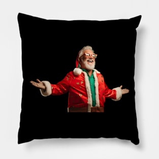 Cool Santa Claus in Stylish Festive Attire Pillow