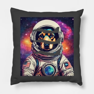 Space Dog Strike Eagle Pillow