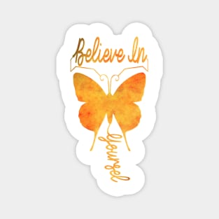 Believe In Yourself With Roses Flowers Magnet