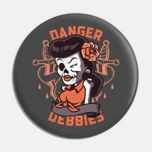 Cool Vintage "Danger Debbies" Rockabilly Pin