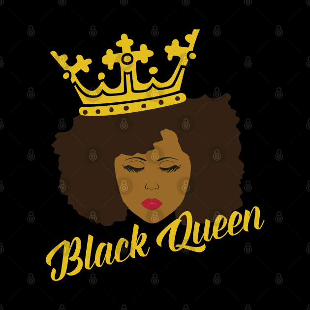 Black Queen With Crown by blackartmattersshop