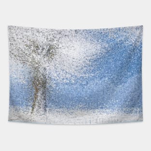 Abstract Winter Scene Tapestry