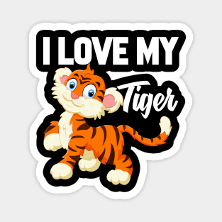 I Love My Tiger Magnet