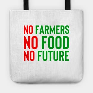 NO FARMERS NO FOOD NO FUTURE - FARMERS PROTEST Tote