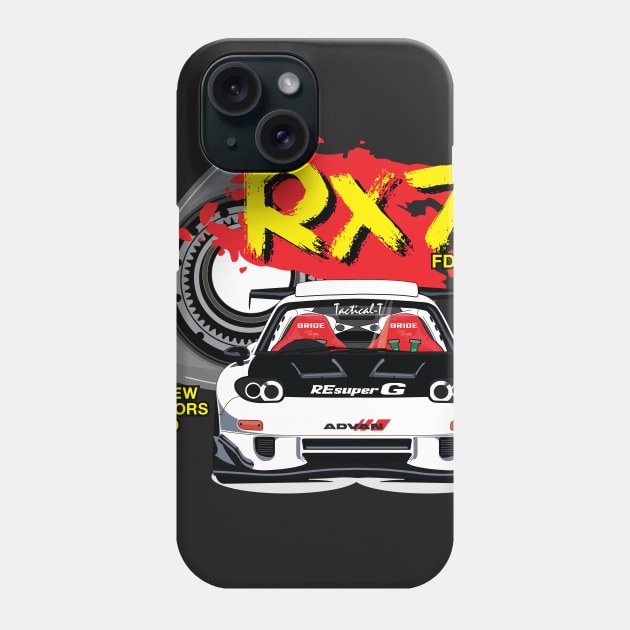 Mazda RX7 Rotary Racing Tee Phone Case by palm_skyline