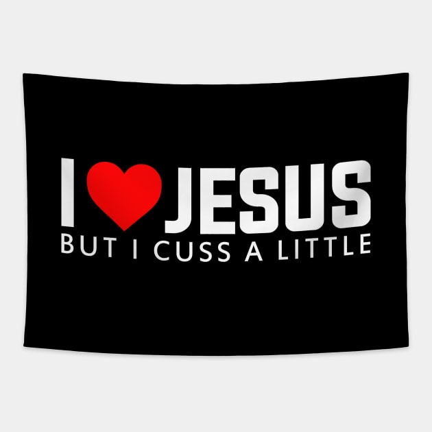 I LOVE JESUS Tapestry by bluesea33