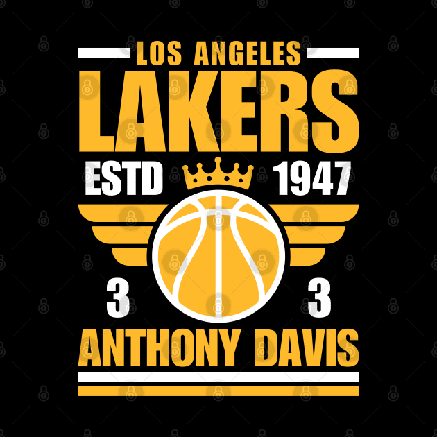 Los Angeles Lakers Davis 3 Basketball Retro by ArsenBills