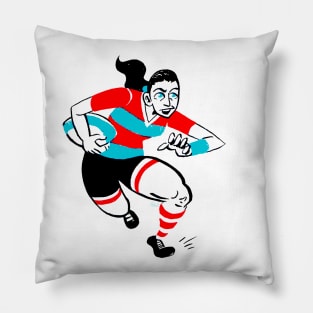 Rugby Woman Pillow