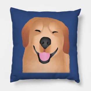 Smiling Golden Retriever Pillow