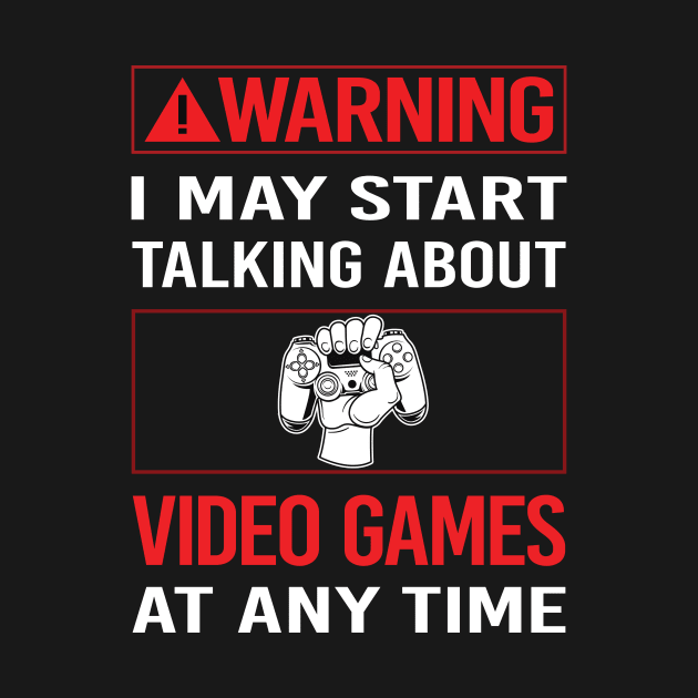 Red Warning Video Games Game Gaming Gamer by Happy Life