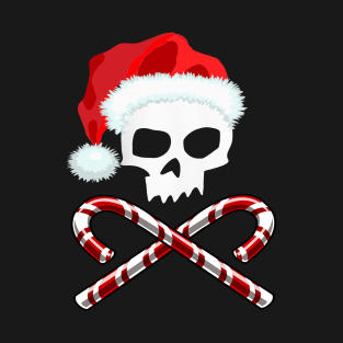 Santa Skull & Candy Canes T-Shirt