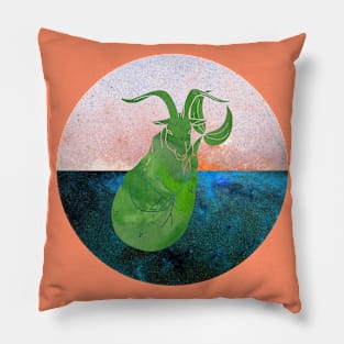 Watercolor Capricornus Pillow