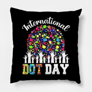 International Dot Day Happy Dot Day 2023 Colorful Dot Hand Pillow