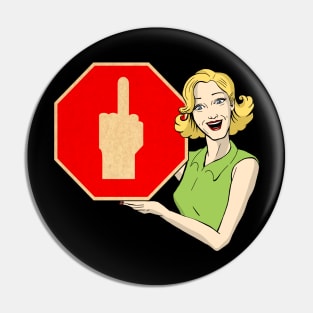 Middle finger sign Pin