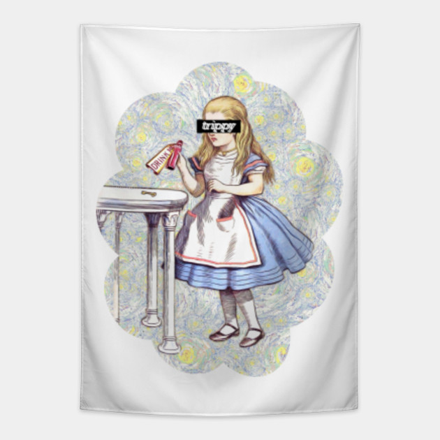 Trippy Alice Alice In Wonderland Tapestry Teepublic Use the download button to see the full image of trippy alice in wonderland coloring pages free, and download it to your computer. trippy alice