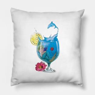 Mermaid's capsule beach Pillow