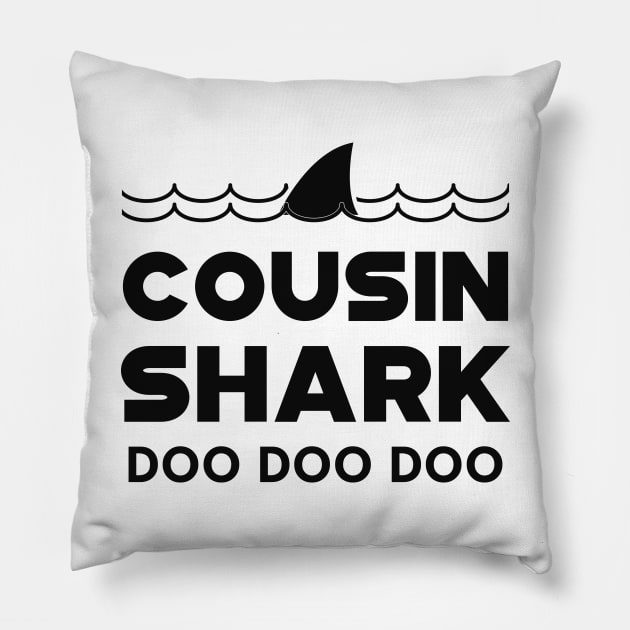 Cousin Shark Doo Doo Doo Pillow by KC Happy Shop