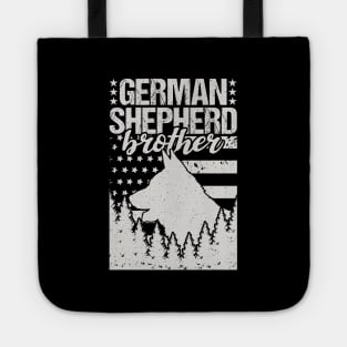 German Shepherd Brother American Flag Tote