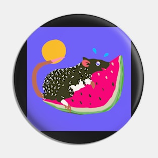 Summertime Rat on a Watermelon Slice! Pin
