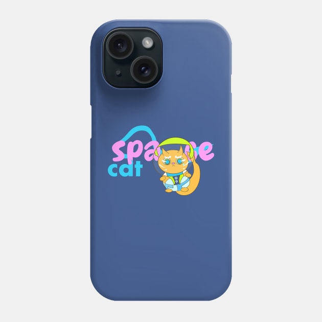 Orange space cat astrocat Phone Case by ZOOLAB