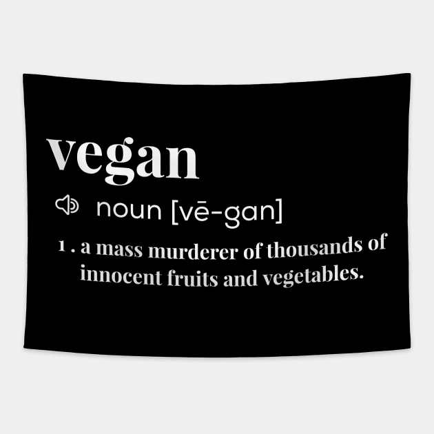 Funny vegan definition Tapestry by G-DesignerXxX