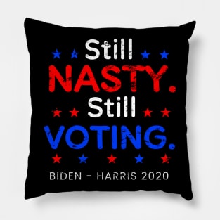 Still Nasty Still Voting with Stars Design, 2020 Election for Bide Harris President Pillow