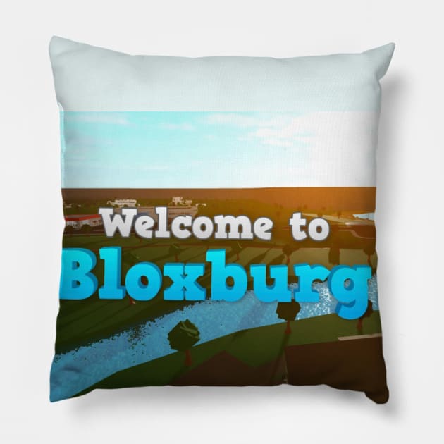 Bloxburg Logo Merch Pillow by BasicallyBloxburg