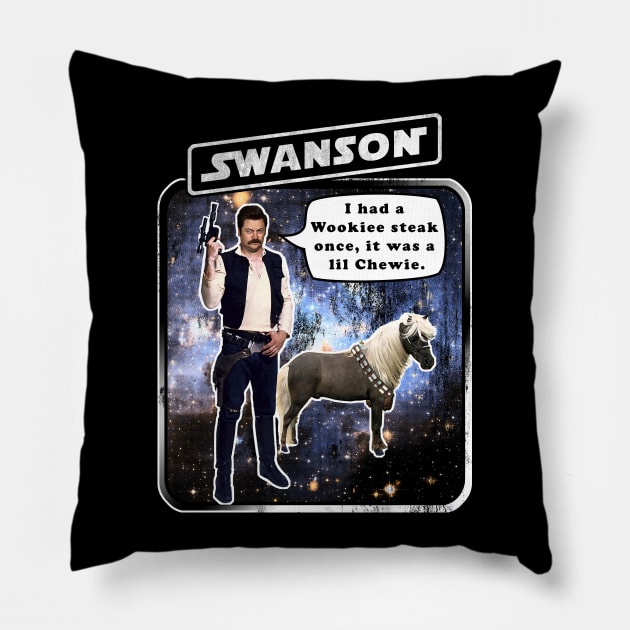 Han Swanson Pillow by Hoogie Tees