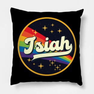 Isiah // Rainbow In Space Vintage Style Pillow