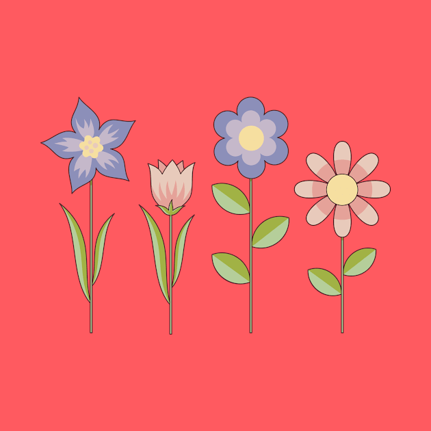 Retro Flowers by sifis