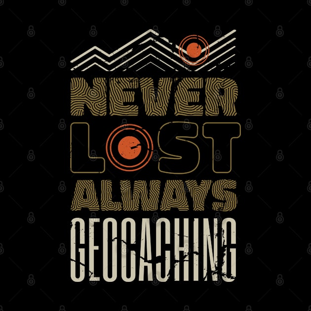 Never Lost Always Geocacher Geocaching Cache by Printroof