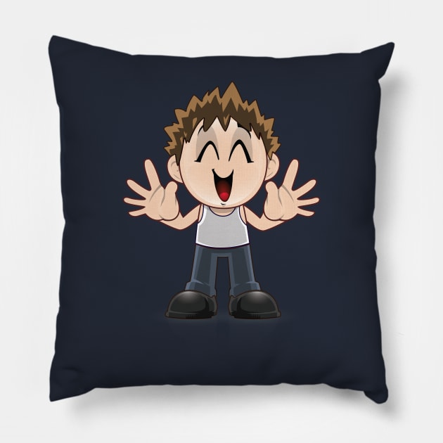 happy cute boy Pillow by EDSERVICES