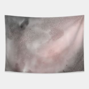 Pink and Grey Marble Glitter Sparkle Tapestry