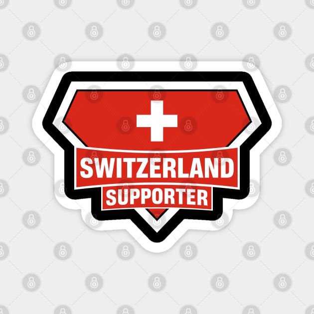 Switzerland Super Flag Supporter Magnet by ASUPERSTORE