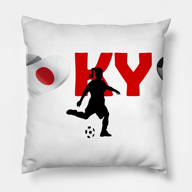 Sports games in Tokyo: Football team from Belgium (BE) Pillow by ArtDesignDE