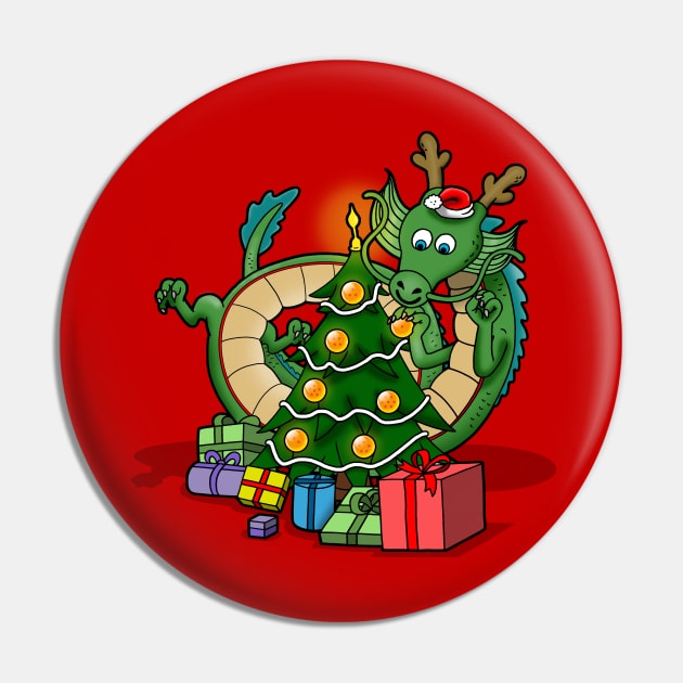 Christmas Anime Funny Dragon Christmas Tree Pin by BoggsNicolas