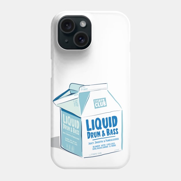 Liquid Drum & Bass Juice Carton ( 175 Bpm Club ) Phone Case by Wulfland Arts