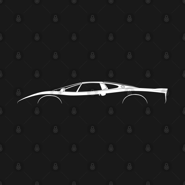 Jaguar XJ220 Silhouette by Car-Silhouettes