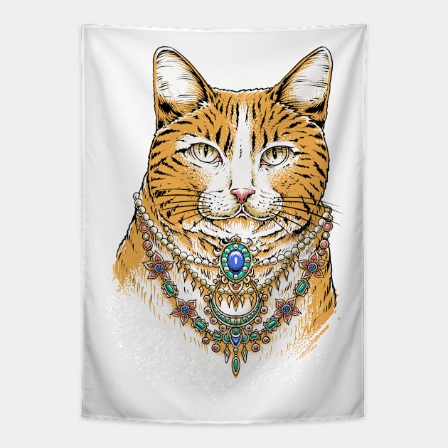 Cat jewerly Tapestry by sober artwerk