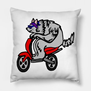 Cool Scooter wolf Pillow