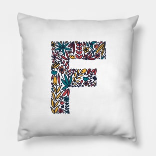 Tropical Letter F Pillow